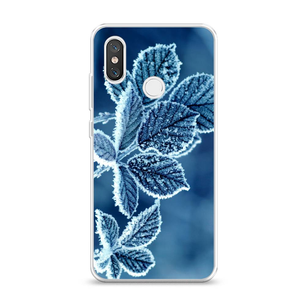 

Чехол на Xiaomi Mi 8 "Зима 6", Голубой;белый, 33550-2