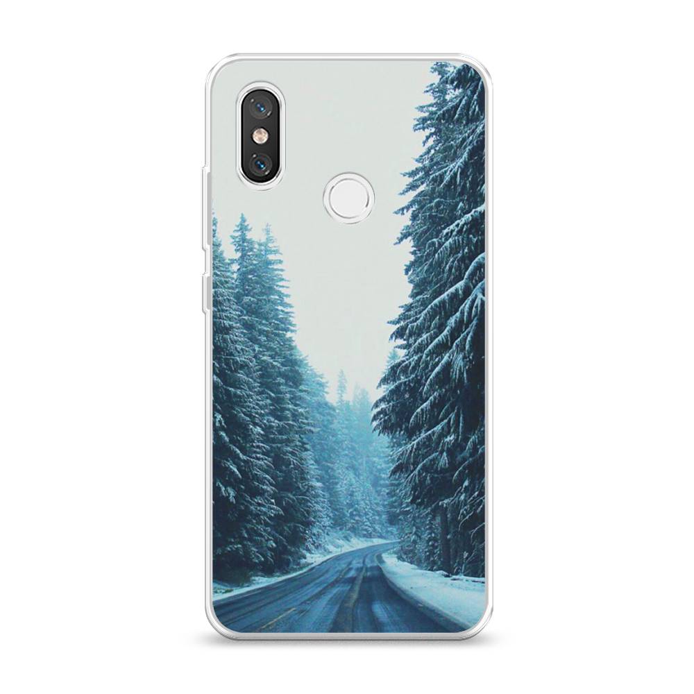 

Чехол на Xiaomi Mi 8 "Зима 9", Бежевый;голубой;черный, 33550-2