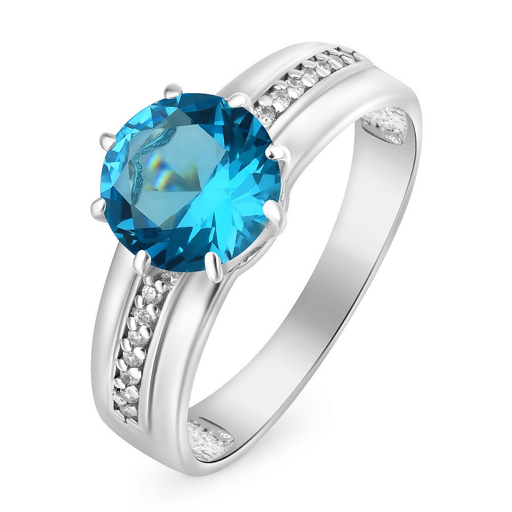 

Кольцо женское из серебра с фианитом 585Gold 701008326, р. 19,5, 701008326