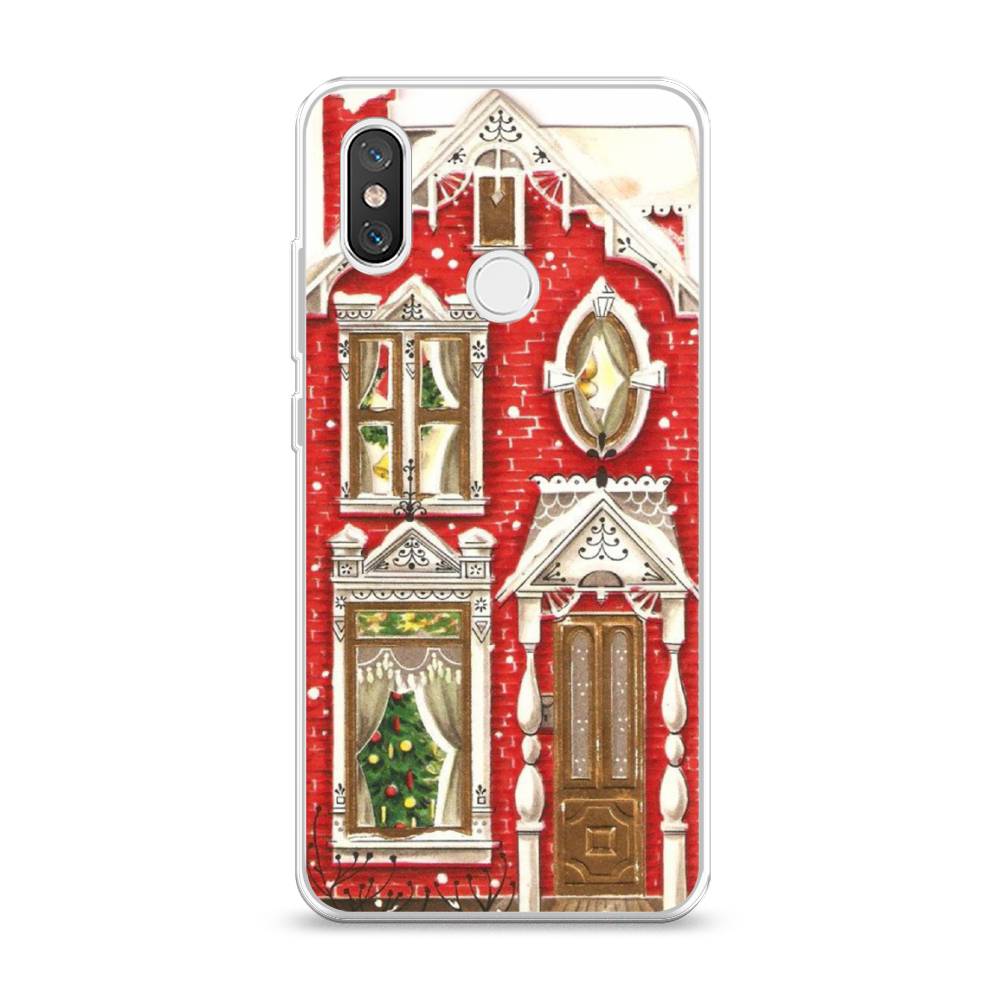 

Чехол на Xiaomi Mi 8 "Пряничный домик", Белый;красный;зеленый, 33550-5
