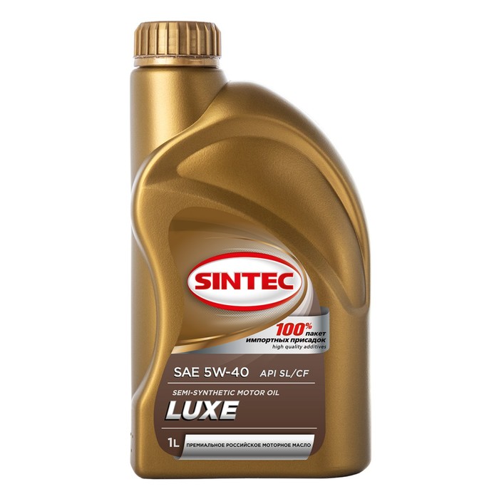 

Моторное масло Sintec Luxe 5W-40, п/синтетическое, 1 л