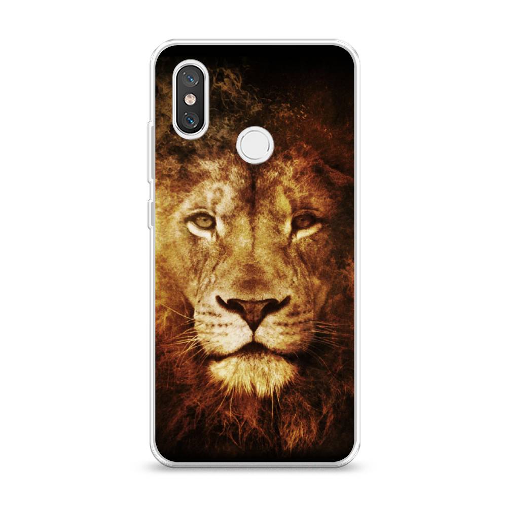 

Чехол на Xiaomi Mi 8 "Лев", Черный;коричневый;желтый, 33550-6