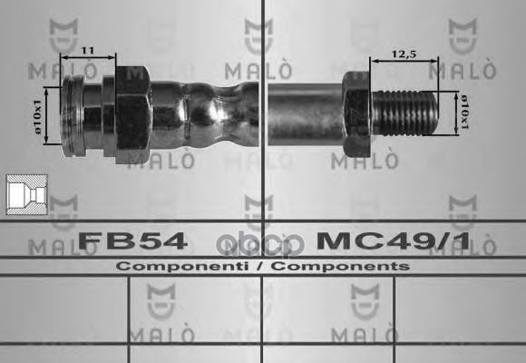 

Шланг Тормозной Malo 80508