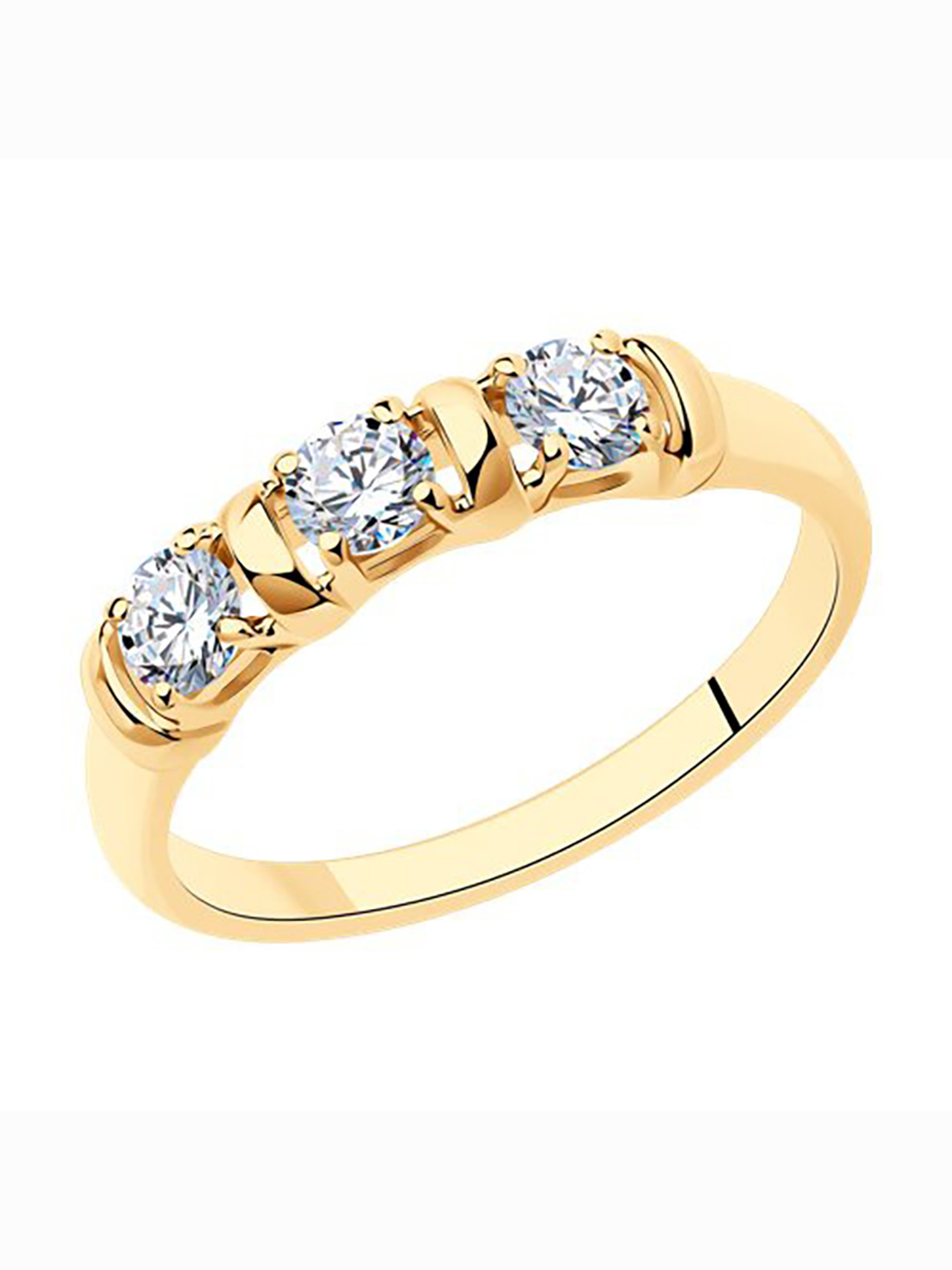 

Кольцо женское из серебра с фианитом 585Gold 701010885, р, 701010885