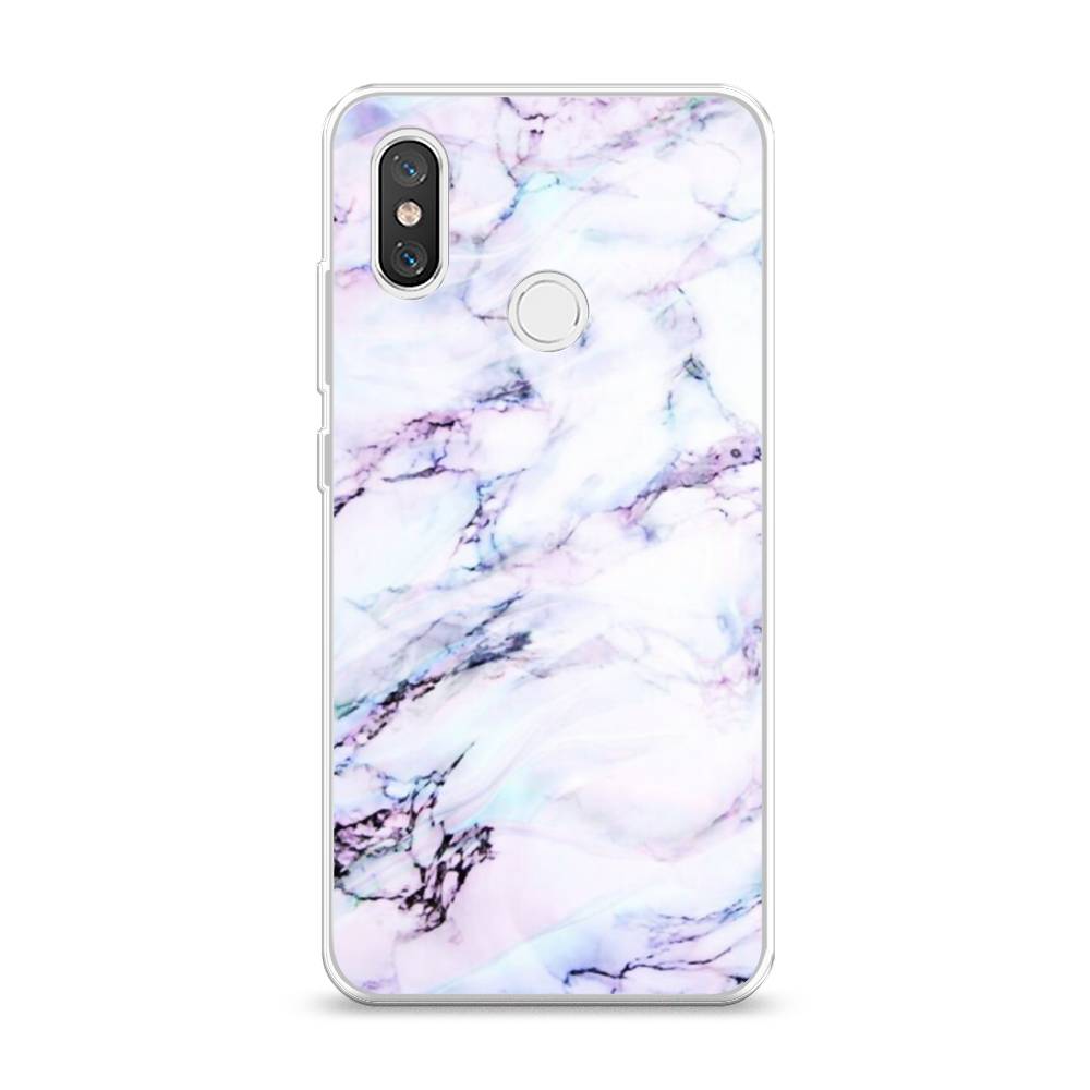 

Чехол на Xiaomi Mi 8 "Радужный мрамор", Серый;фиолетовый, 33550-3
