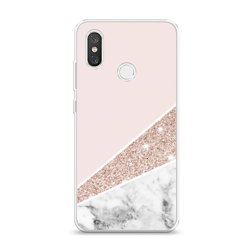 

Чехол на Xiaomi Mi 8 "Блестящий розовый мрамор", 33550-3