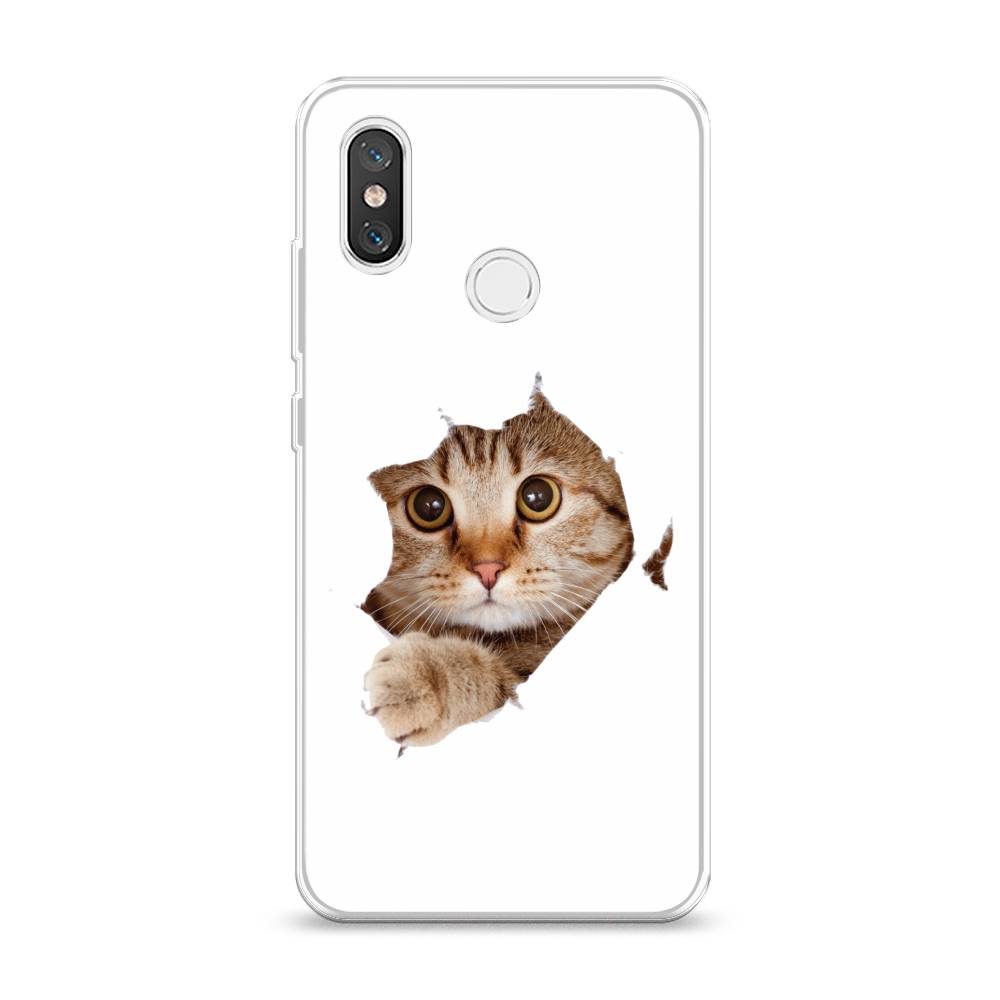 

Чехол на Xiaomi Mi 8 "Кот и бумага", Белый;коричневый, 33550-1