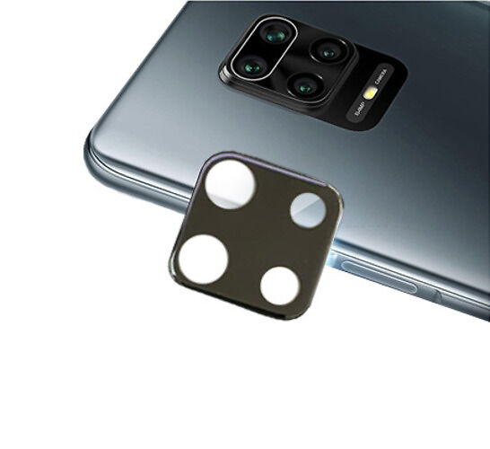 

Защитное стекло на камеру для Xiaomi Redmi Note 9 3D 9H прозрачное с черной рамкой