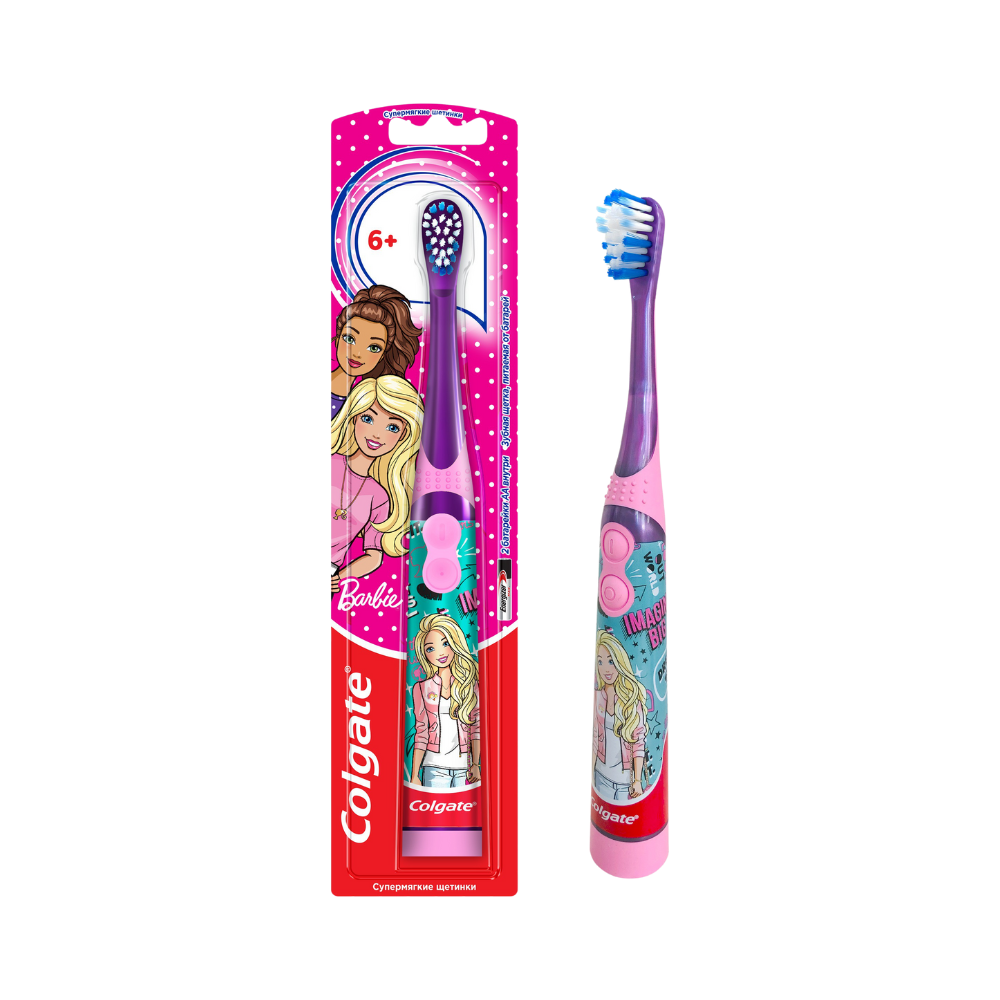 

Электрическая зубная щетка Colgate Barbie, с 6 лет, 0347