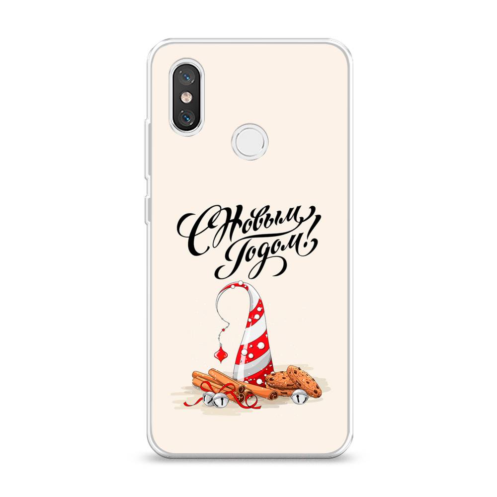 

Чехол на Xiaomi Mi 8 "Подарки на Новый Год", Бежевый;красный;черный, 33550-5