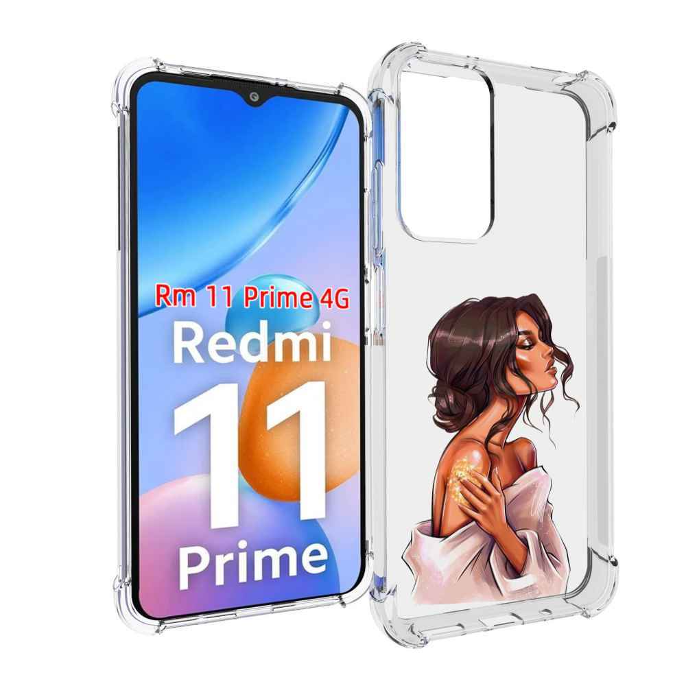 

Чехол MyPads Девушка-нежная женский для Xiaomi Redmi 11 Prime 4G, Прозрачный, Tocco