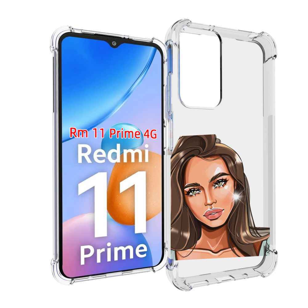 

Чехол MyPads Девушка-с-зелеными-глазами для Xiaomi Redmi 11 Prime 4G, Прозрачный, Tocco