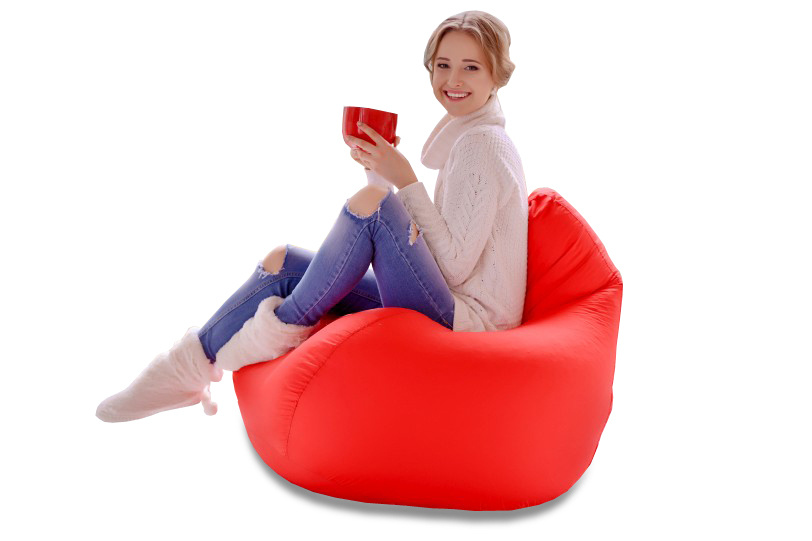 фото Чехол для кресла-мешка happy-puff груша, оксфорд красный, размер xxl