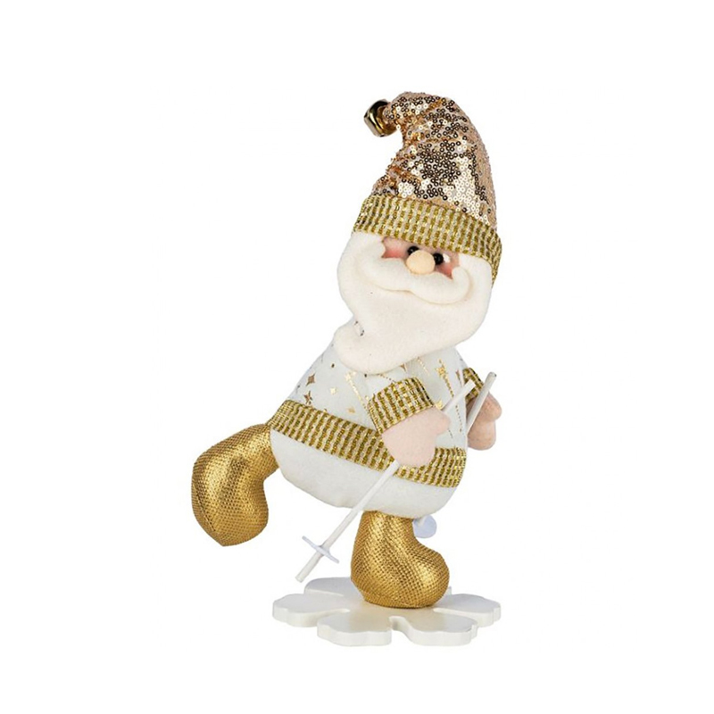Игрушка декоративная мягконабивная Magic Time Дед Мороз с лыжными палками 90614 1 шт