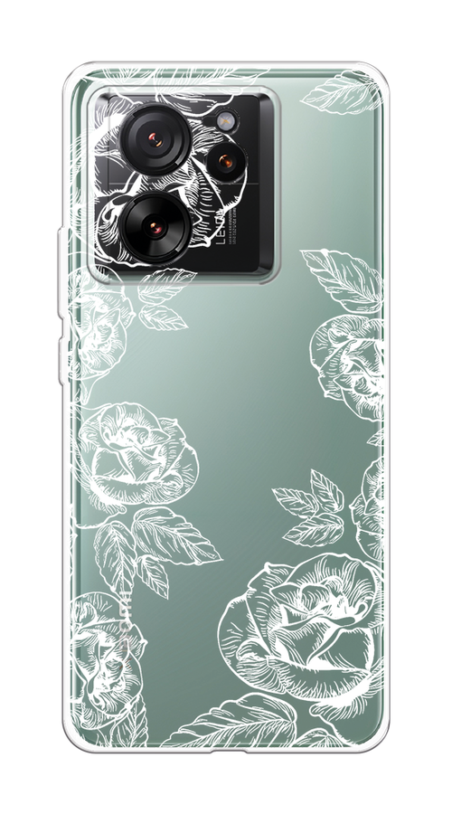 

Чехол на Xiaomi 13T Pro Про "Розы графика", Черный;серый, 319950-1