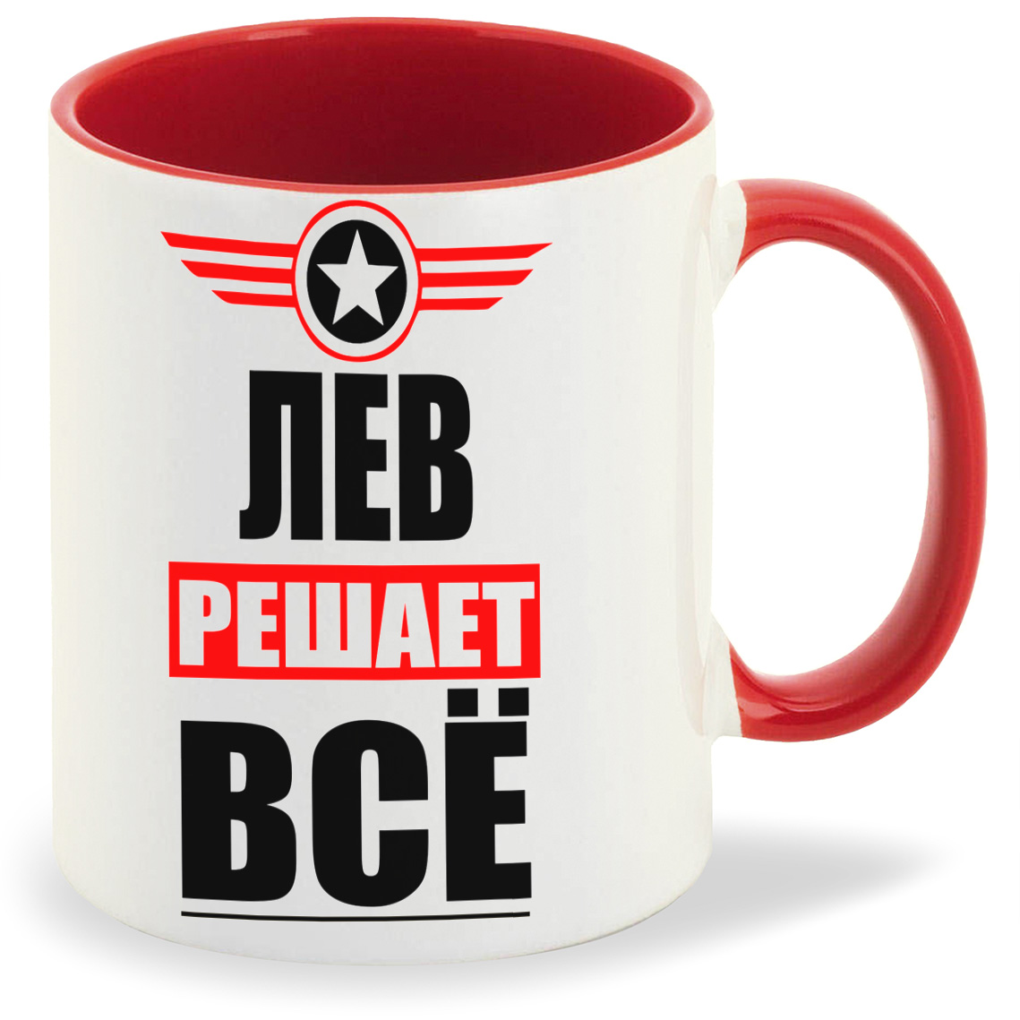 

Кружка CoolPodarok ЛЕВ решает все, ЛЕВ решает все