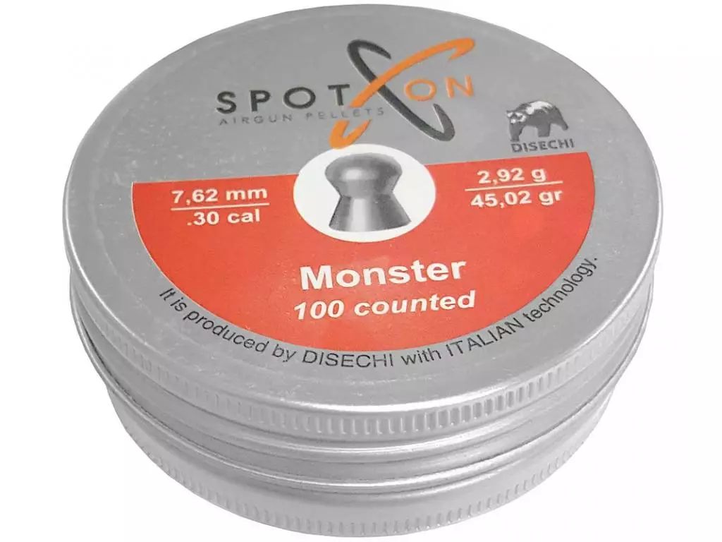 Пули пневматические Spoton Monster 7,62 мм, 2,92 гр. (100 шт)