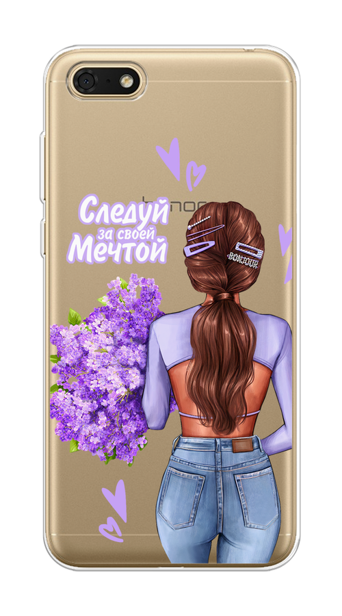 

Чехол на Honor 7A/7A Prime/Y5 Prime 2018/Y5 2018 "Следуй за своей мечтой", Фиолетовый;коричневый, 65950-1