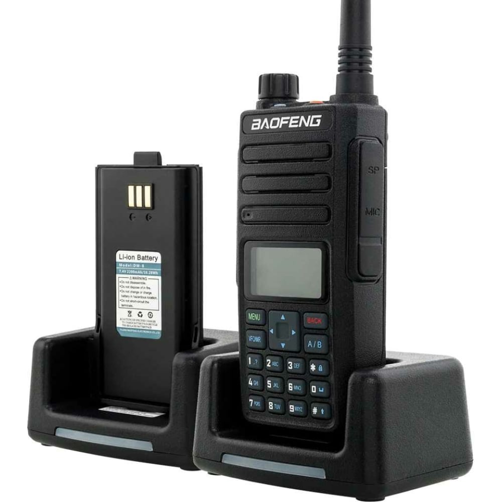 

Рация Baofeng DR-1801 UV DMR 136-174/400-470 МГц, 2000 мАч, 5Вт 00029032, Черный, DR-1801 UV