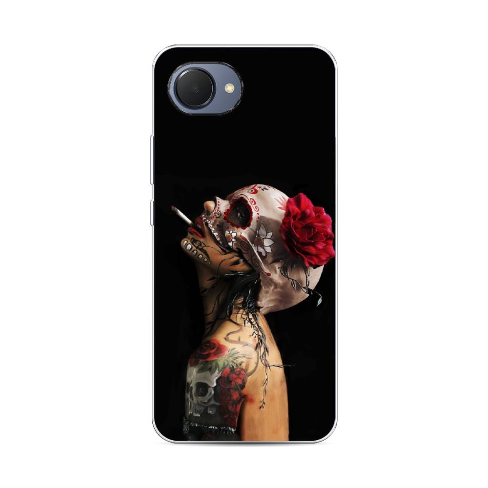 

Чехол Awog на Realme Narzo 50i Prime "Девушка с черепом", 2510650-9