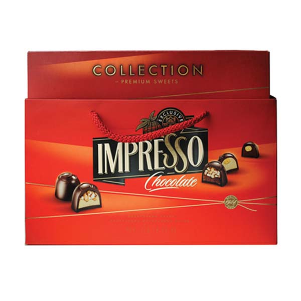 

Набор шоколадных конфет Impresso Premium красный в подарочной упаковке 848 г