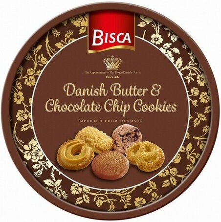 фото Печенье bisca butter cookies & chocolate chip с шоколадом 454 г