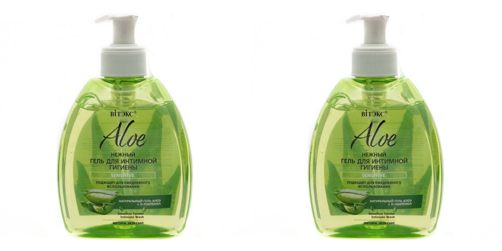 Гель для интимной гигиены Витэкс Aloe Sensitive Aloe+D-Пантенол 300мл 2шт