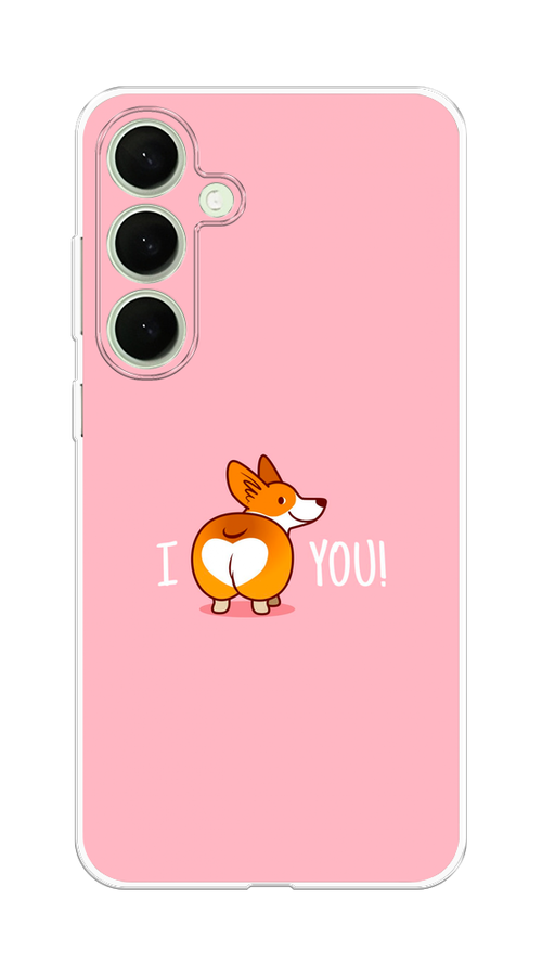 

Чехол на Samsung Galaxy S25 Plus Корги I love you, Розовый;коричневый;белый, 2110450-1