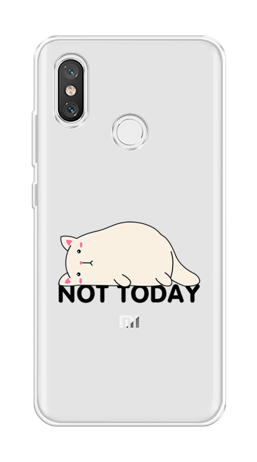 

Чехол на Xiaomi Mi 8 "Cat not today", Белый;розовый;черный, 33550-1