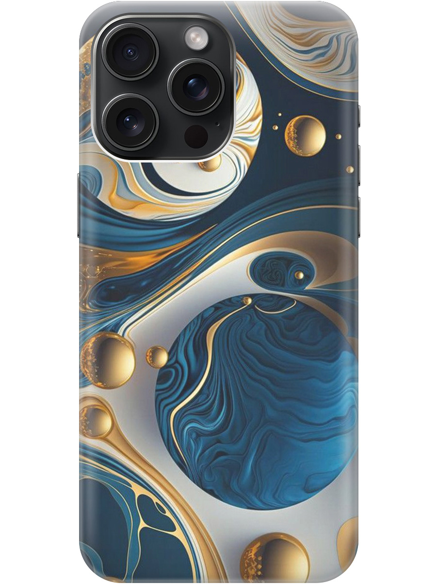 

Силиконовый чехол на Apple iPhone 15 Pro Max с рисунком "Сине-золотые фигуры" прозрачный, Желтый;синий, 20000013