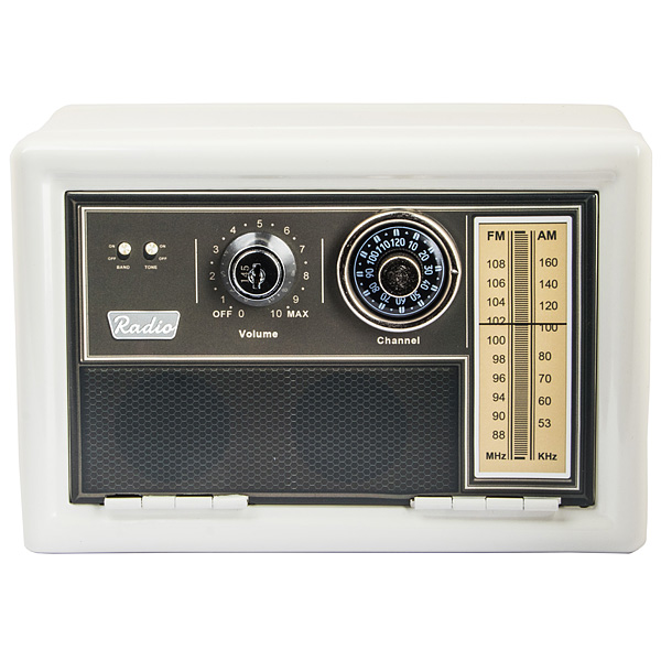 фото Копилка-сейф белый радиоприёмник подарки от михалыча