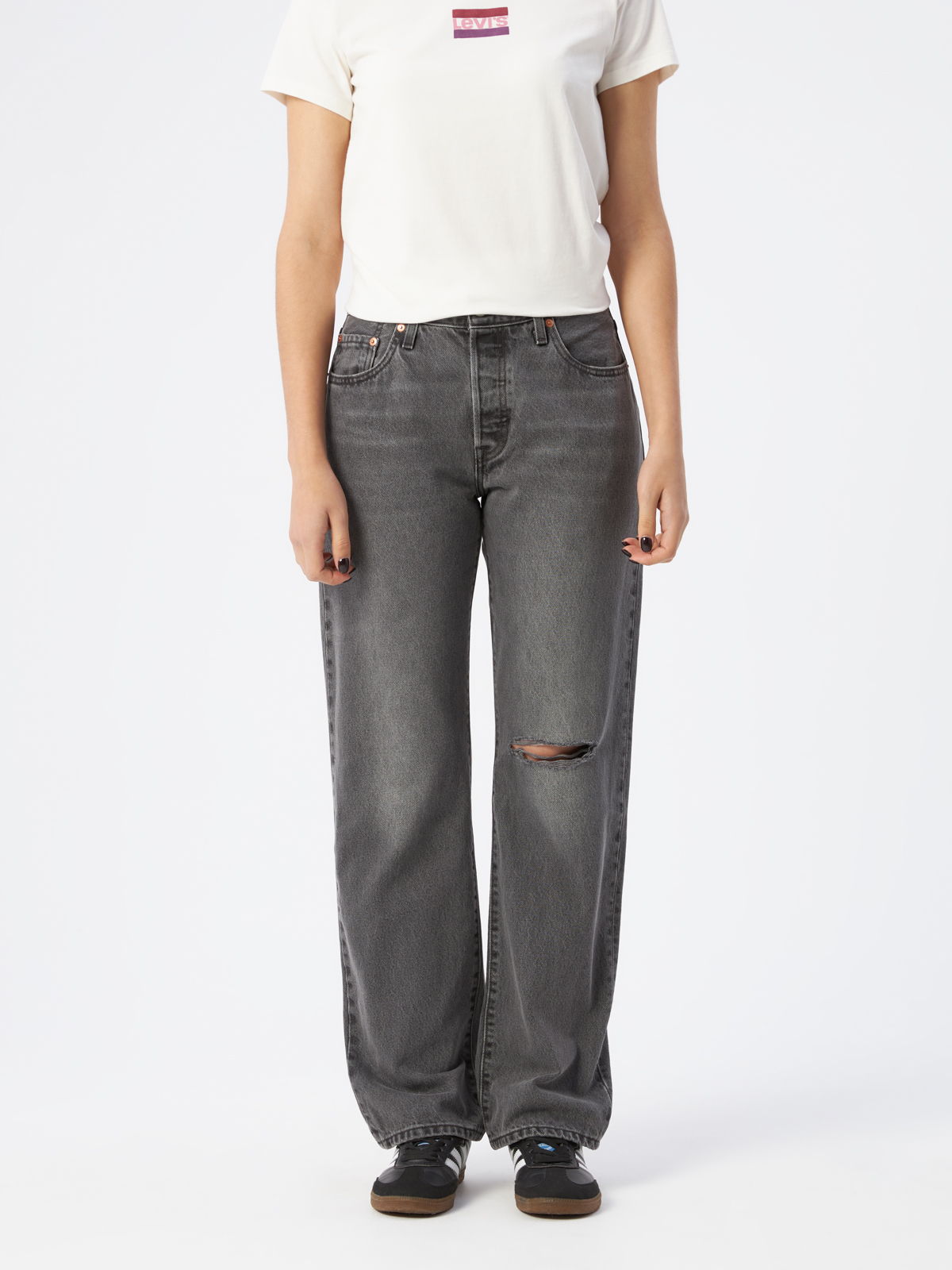 

Джинсы женские Levi's A1959-0015 черные 31-32, Черный, 501 '90s