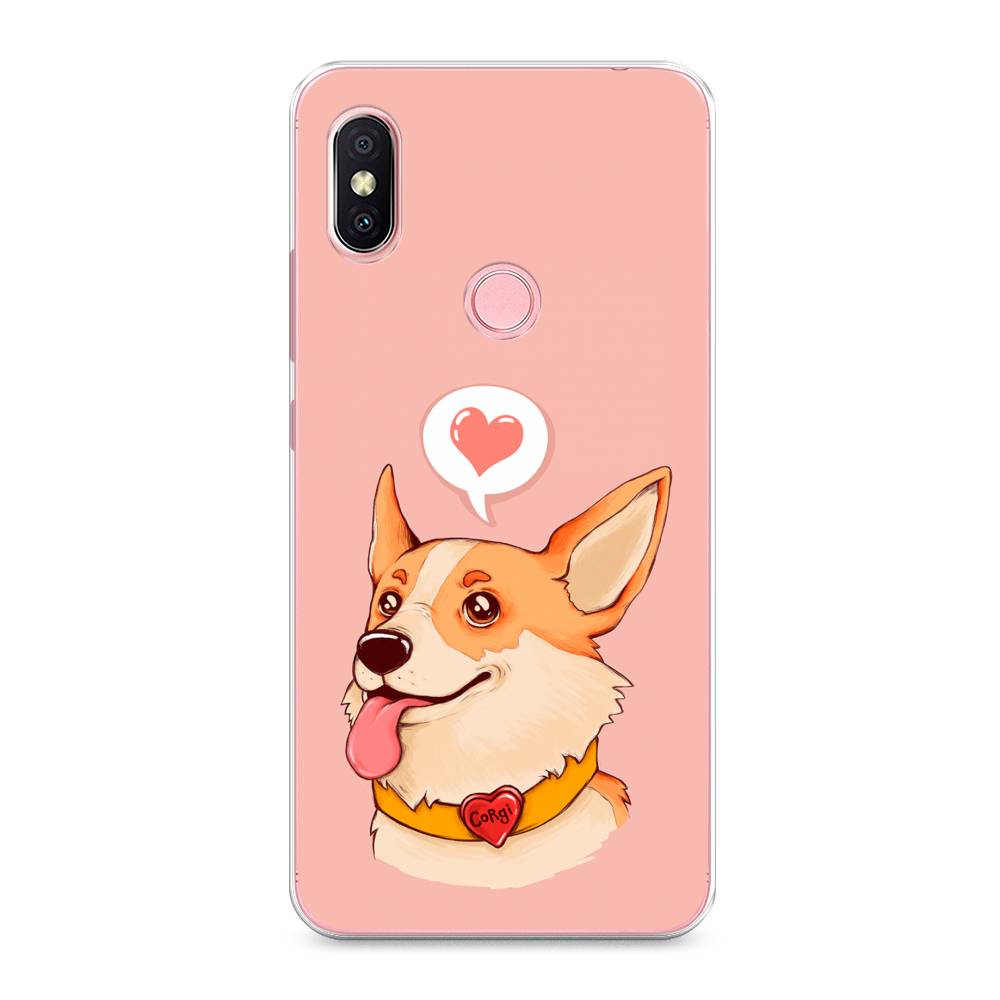 

Чехол на Xiaomi Redmi S2 (Redmi Y2) "Корги язык", Розовый;коричневый, 33650-1