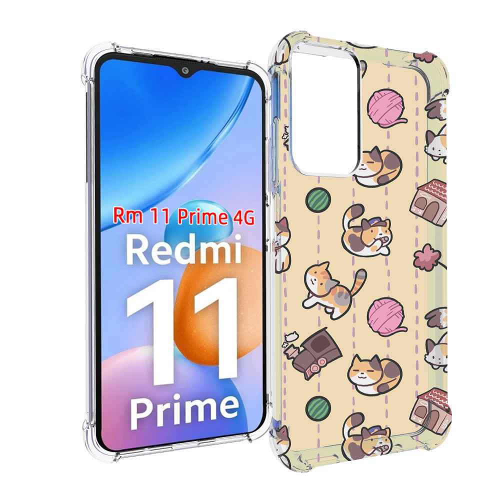 

Чехол MyPads Котики-клубочки для Xiaomi Redmi 11 Prime 4G, Прозрачный, Tocco