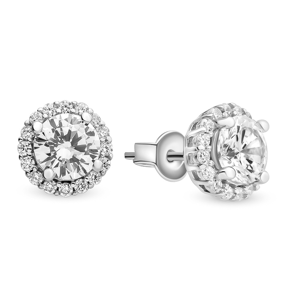 

Серьги из серебра с фианитом 585Gold 702006046, 702006046