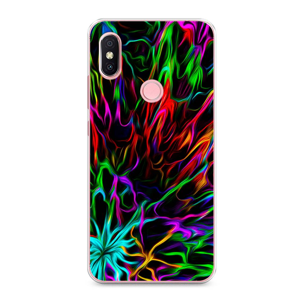 

Чехол на Xiaomi Redmi S2 (Redmi Y2) "Разноцветные разводы", Голубой;зеленый;оранжевый, 33650-3