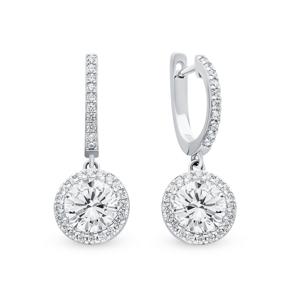 

Серьги из серебра с фианитом 585Gold 702006050, 702006050