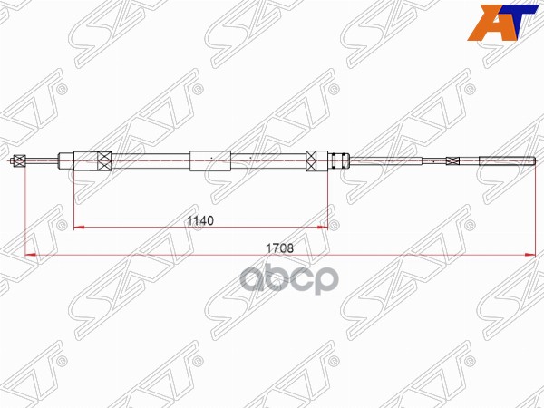 SAT ST-34411165020 Трос ручного тормоза BMW 3 E46 97-05 RH 1шт 1080₽