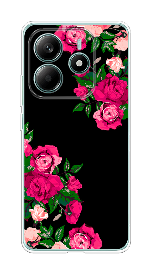 

Чехол на Xiaomi Redmi Note 14 4G "Розы фуксия", Черный;розовый;зеленый, 324150-1