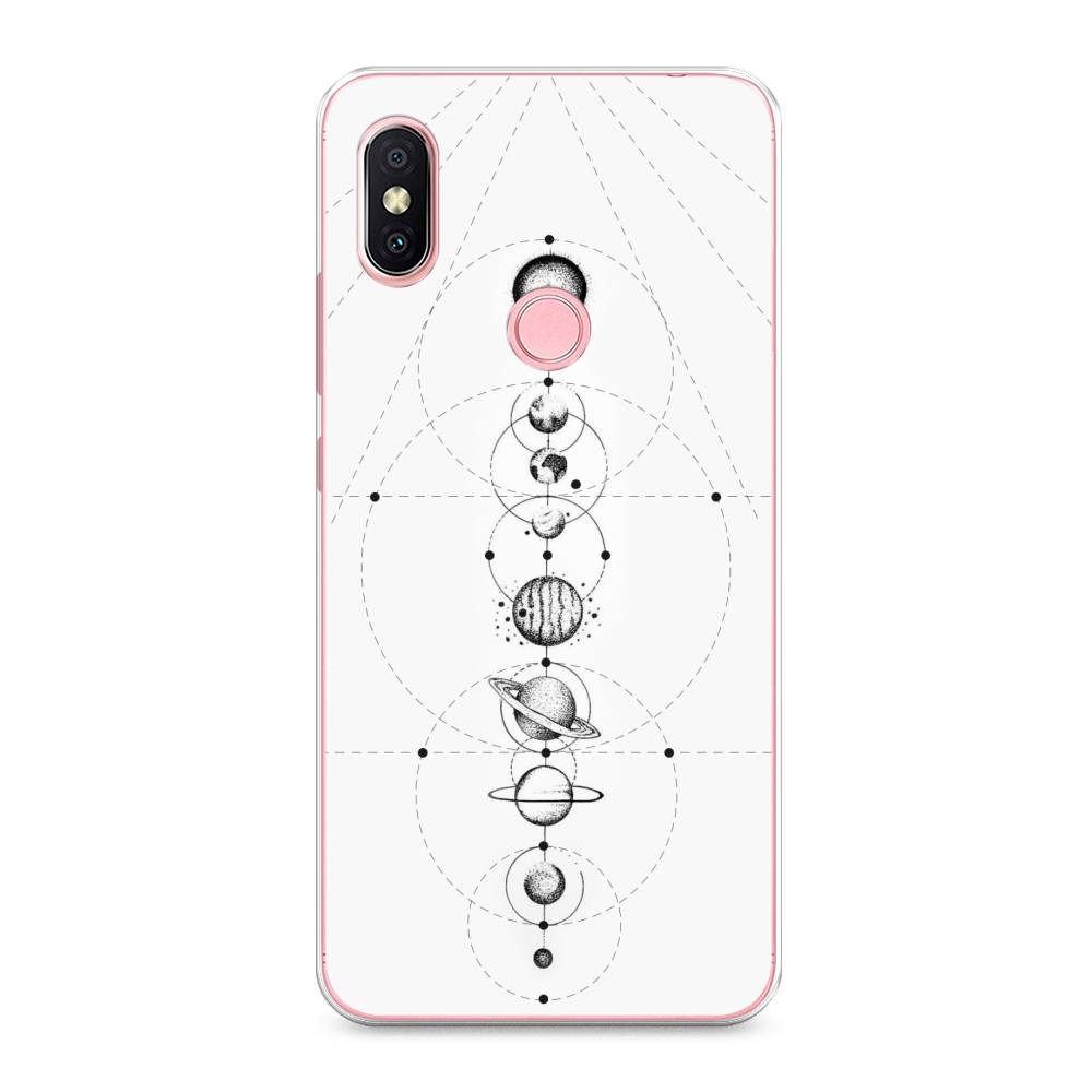 

Чехол на Xiaomi Redmi S2 (Redmi Y2) "Парад планет", Серый, 33650-2