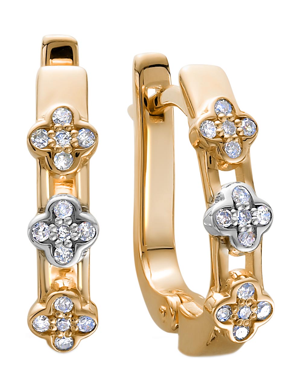 

Серьги из красного золота с бриллиантами Azamant jewelry 02-01-214, 02-01-214