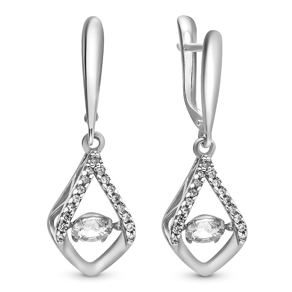 

Серьги из серебра с фианитом 585Gold 702006115, 702006115
