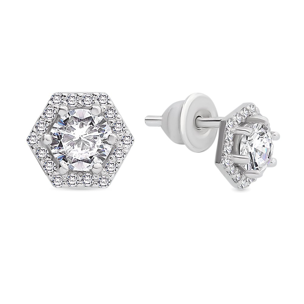 

Серьги из серебра с фианитом 585Gold 702006173, 702006173
