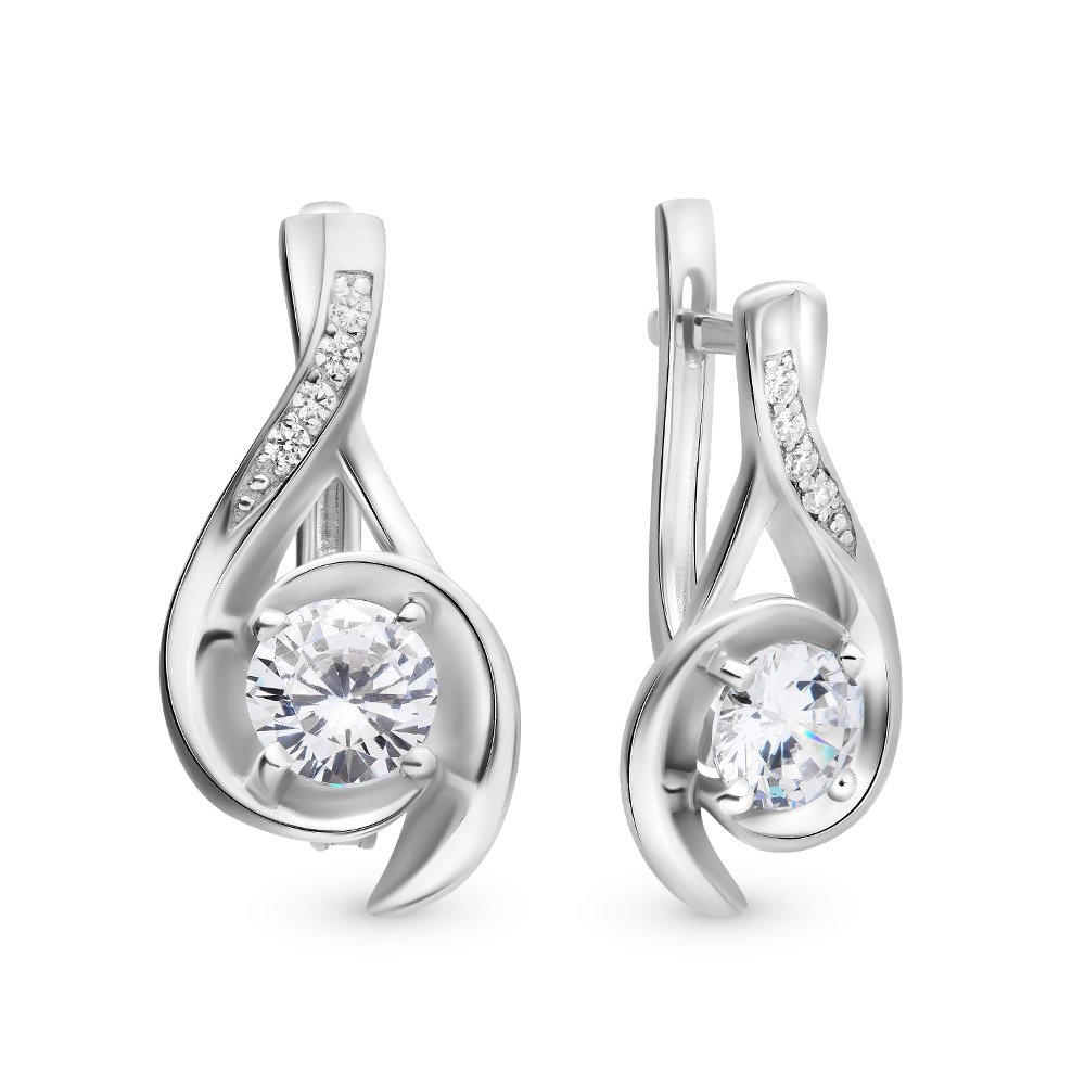 

Серьги из серебра с фианитом 585Gold 702006321, 702006321