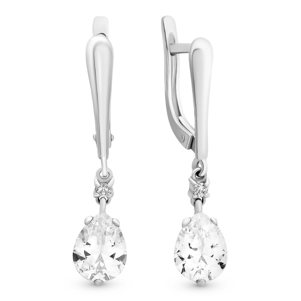 

Серьги из серебра с фианитом 585Gold 702006223, 702006223