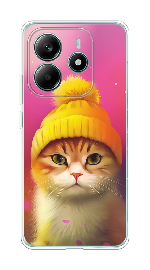 

Чехол на Xiaomi Redmi Note 14 4G "Котик в шапочке", Розовый;желтый;бежевый, 324150-1