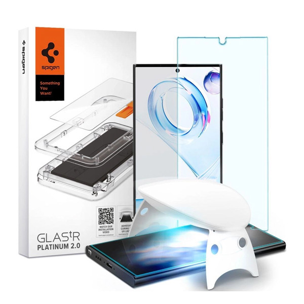 Защитное стекло Spigen GLAS.tR Platinum 2.0 для Samsung Galaxy S23 Ultra прозрачный