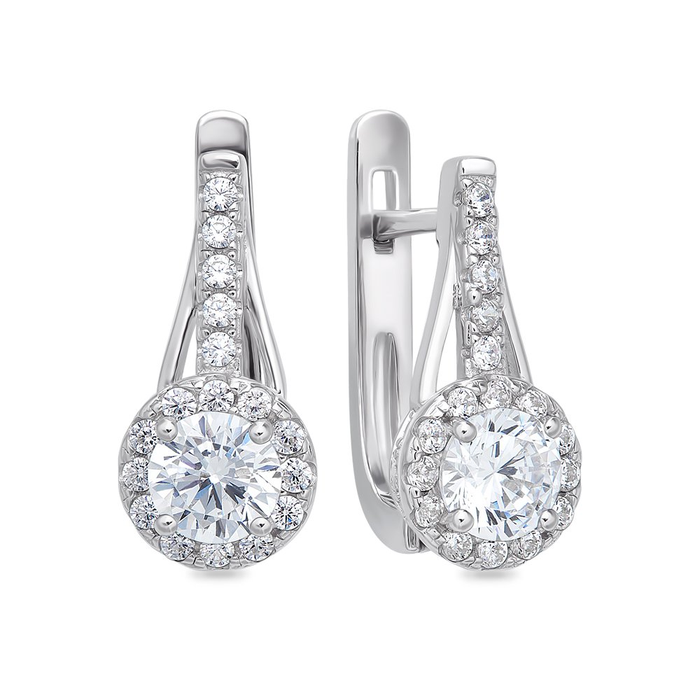 

Серьги из серебра с фианитом 585Gold 702006360, 702006360