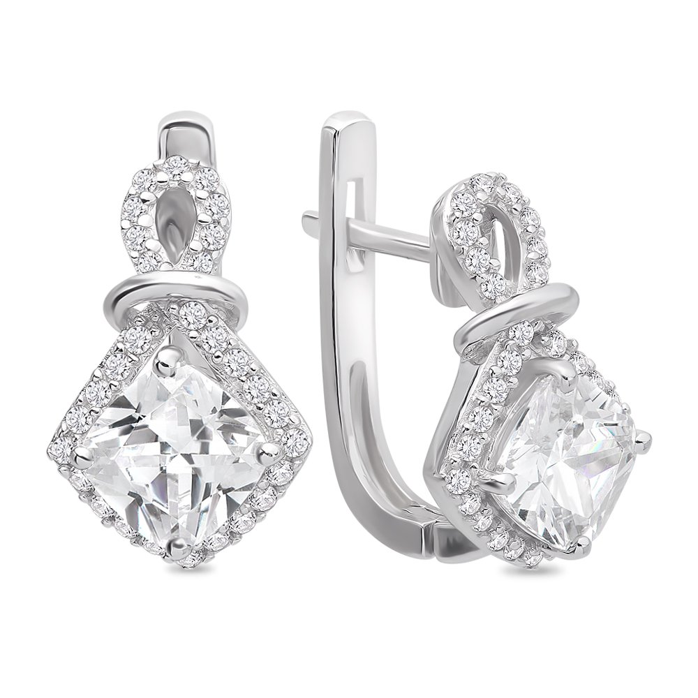 

Серьги из серебра с фианитом 585Gold 702006366, 702006366