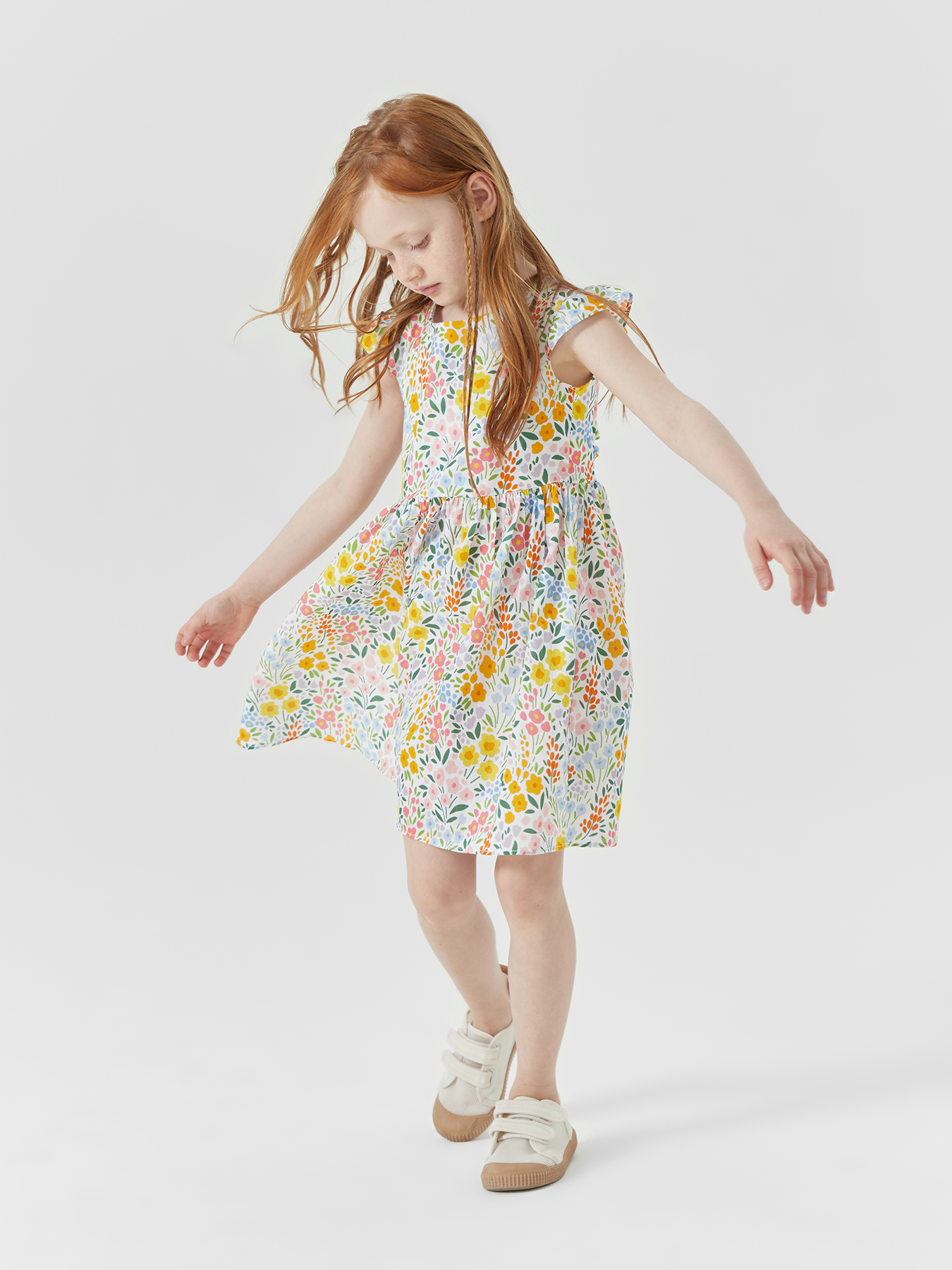 

Платье детское Happy Baby 88158, mille-fleurs, 86, Разноцветный, 88158